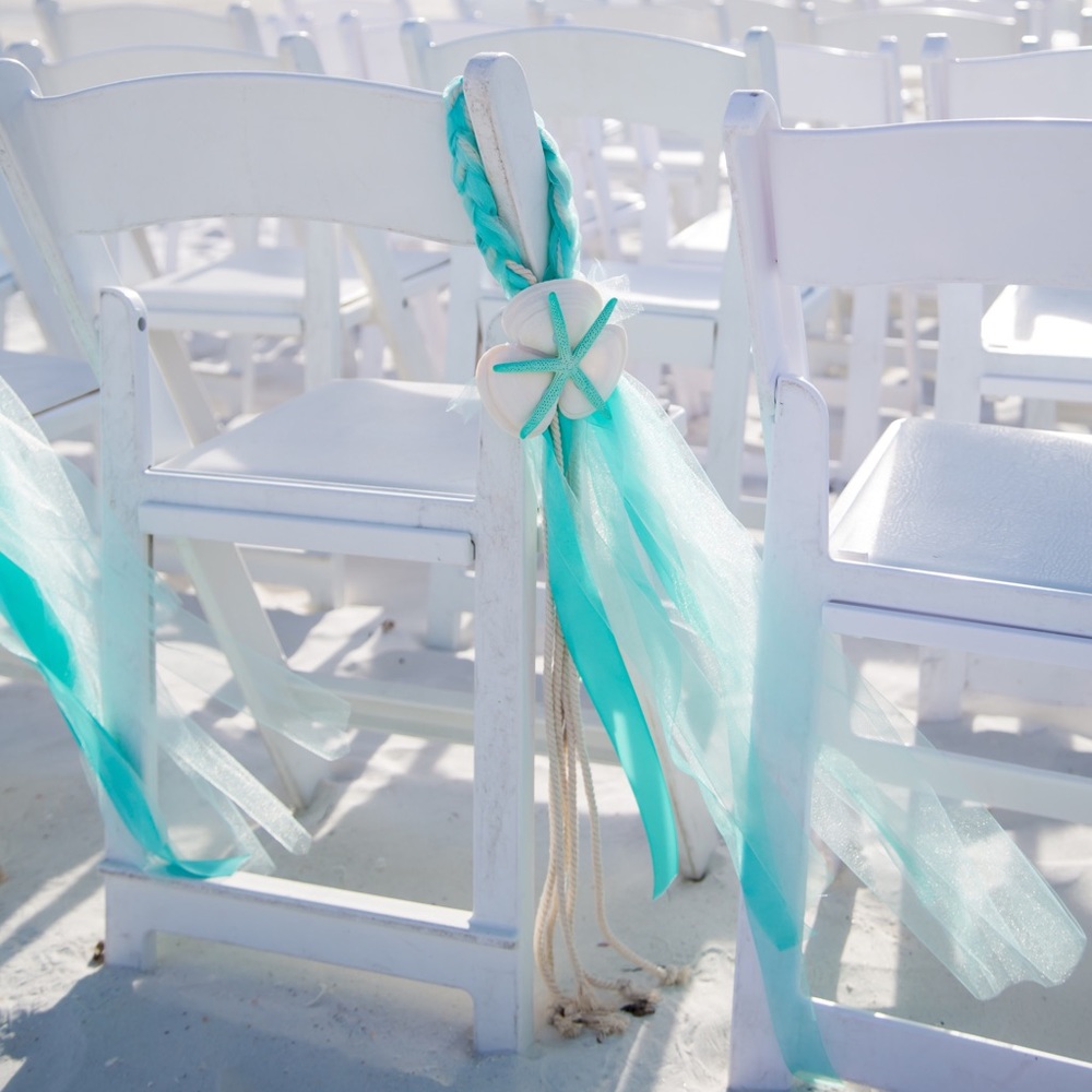 Beach themed chair sashes